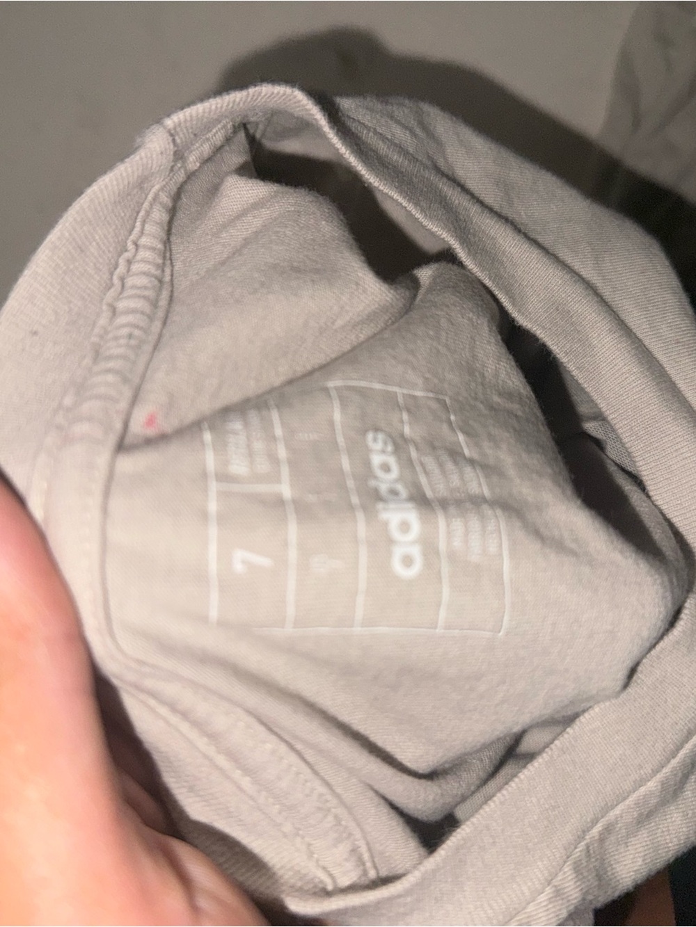 adidas Light Gray Short Sleeve Tee with Subtle Logo - Picture 2 of 2